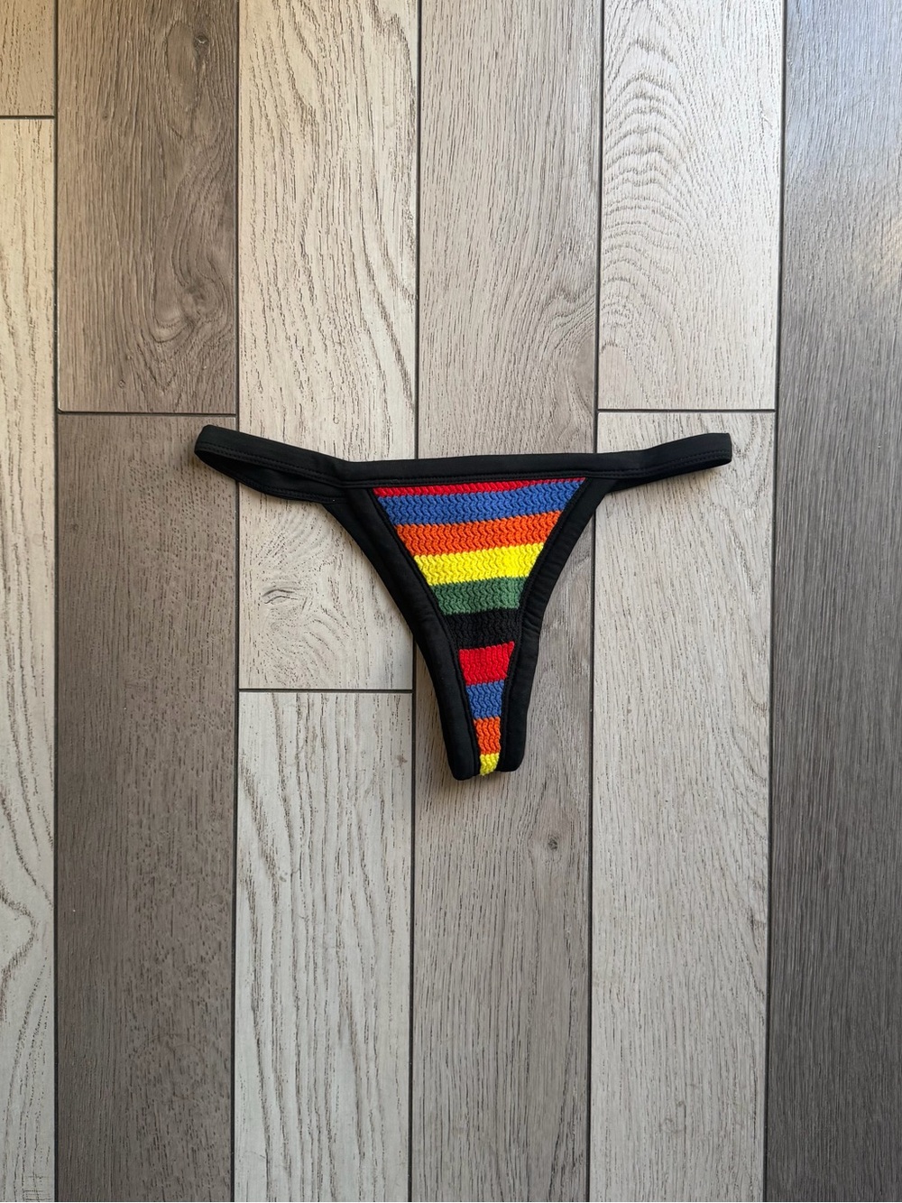 INDAH Dizzy Bikini Bottom in Rainbow XS